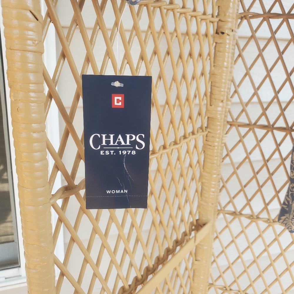 Chaps Top, women's 3X, Blue and Tan - Picture 6 of 6